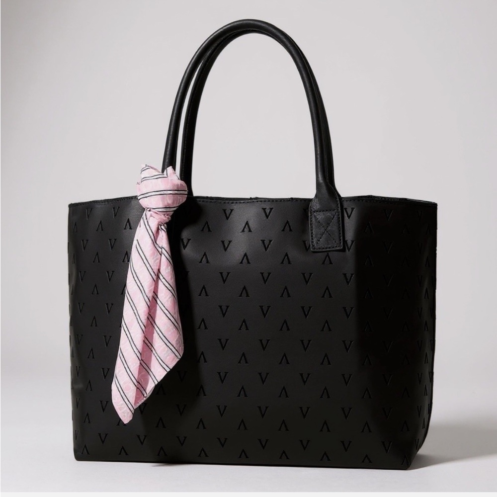 Victoria's Secret Monogram Tote Bag with Satin Scarf